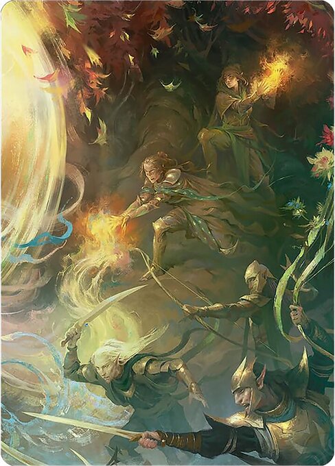 Rally the Galadhrim // Rally the Galadhrim — art by Alexander Mokhov