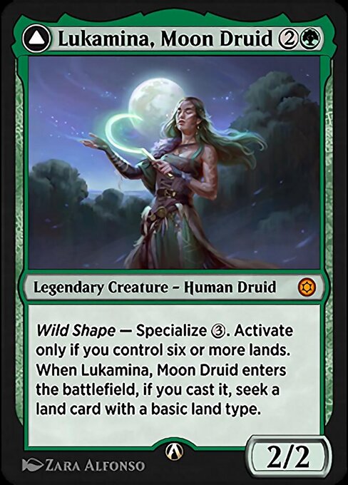 Lukamina, Moon Druid — art by Zara Alfonso