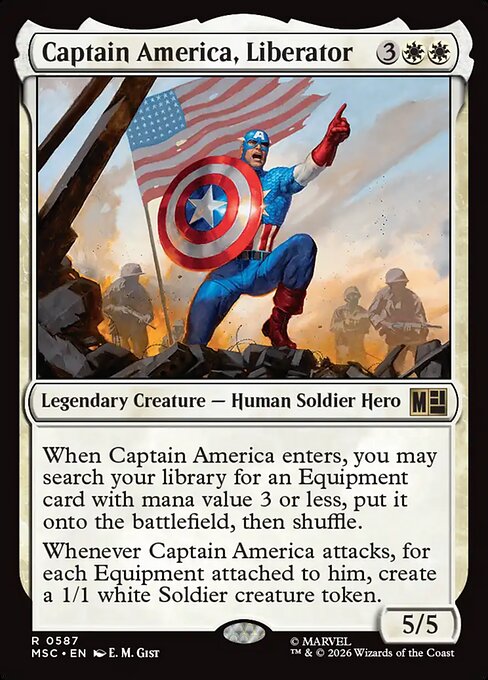Captain America, Liberator — art by E. M. Gist