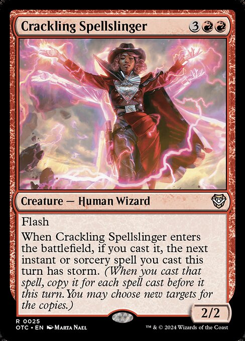 Crackling Spellslinger — art by Marta Nael