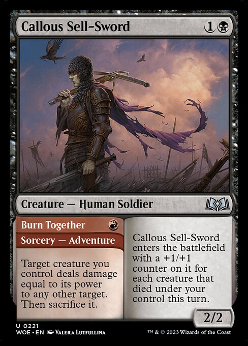 Callous Sell-Sword // Burn Together — art by Valera Lutfullina