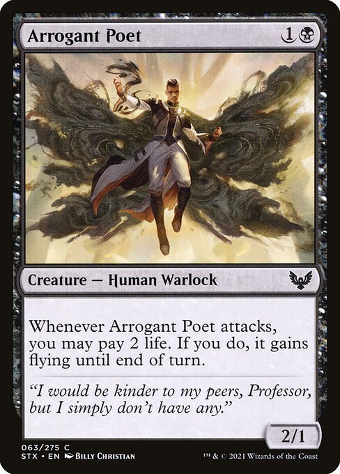 Arrogant Poet — art by Billy Christian