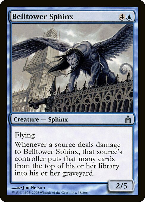 Belltower Sphinx — art by Jim Nelson