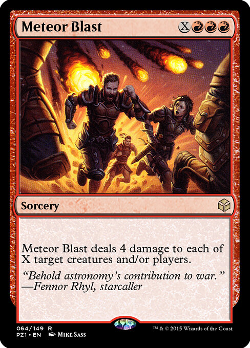 Meteor Blast — art by Mike Sass