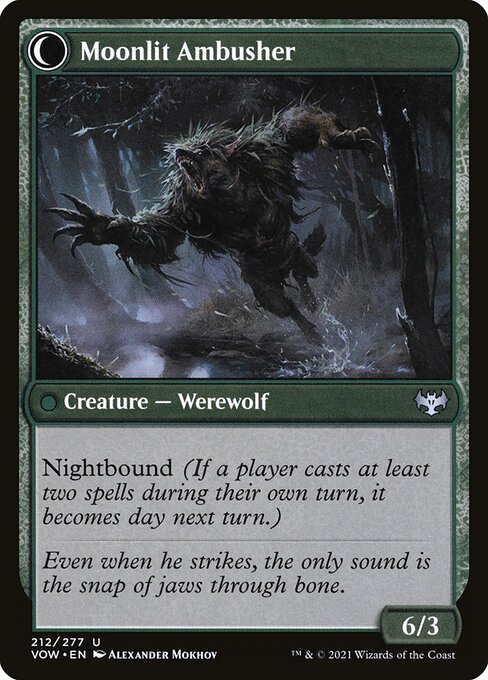 Oakshade Stalker // Moonlit Ambusher — art by Alexander Mokhov