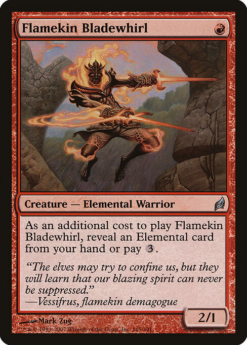 Flamekin Bladewhirl — art by Mark Zug