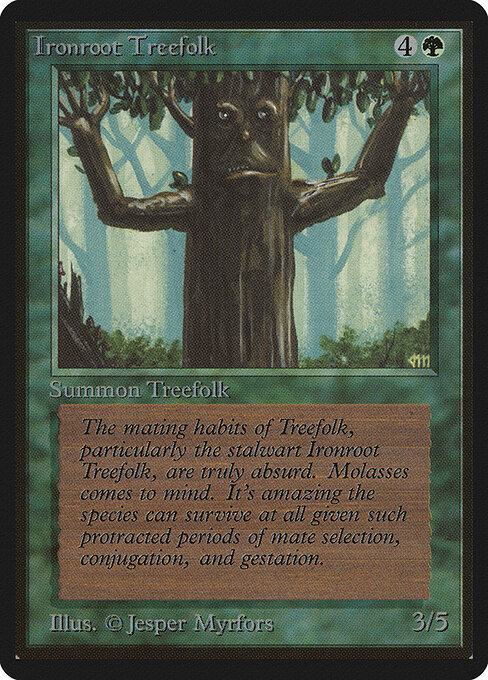 Ironroot Treefolk — art by Jesper Myrfors
