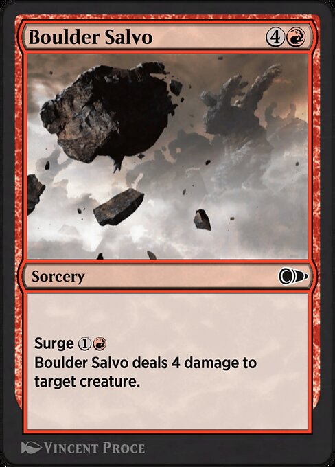 Boulder Salvo — art by Vincent Proce