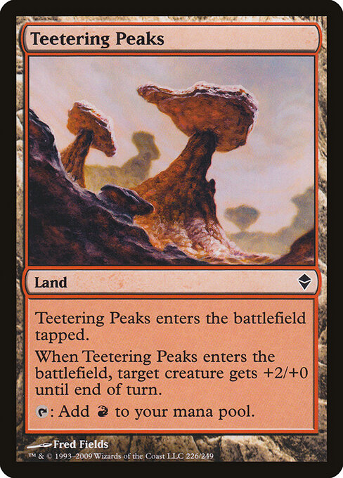 Teetering Peaks — art by Fred Fields
