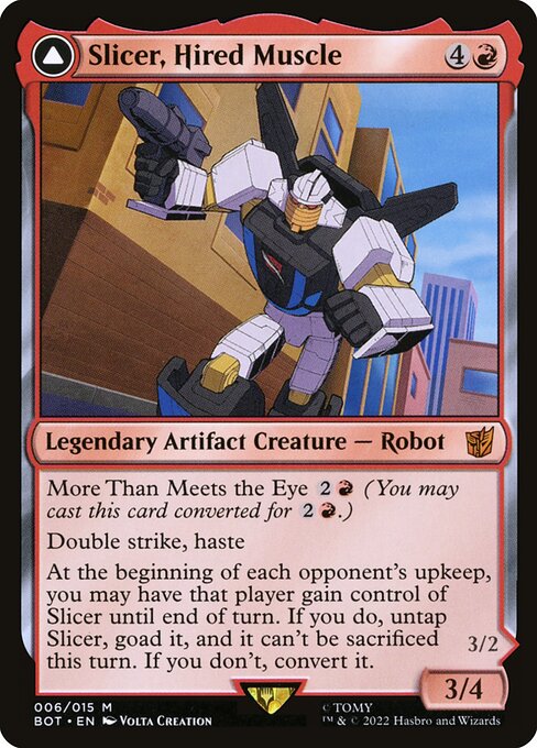 Slicer, Hired Muscle // Slicer, High-Speed Antagonist — art by Volta Creation