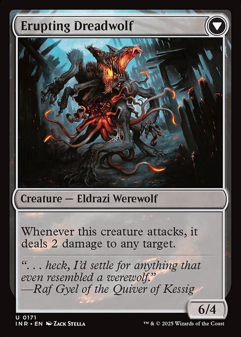Smoldering Werewolf // Erupting Dreadwolf — art by Zack Stella