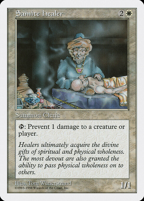 Samite Healer — art by Tom Wänerstrand