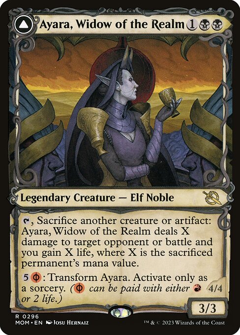 Ayara, Widow of the Realm // Ayara, Furnace Queen — art by Josu Hernaiz