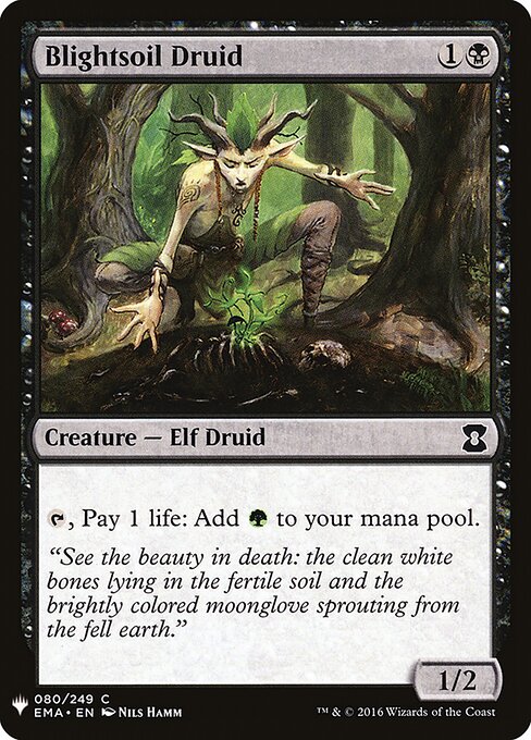 Blightsoil Druid — art by Nils Hamm