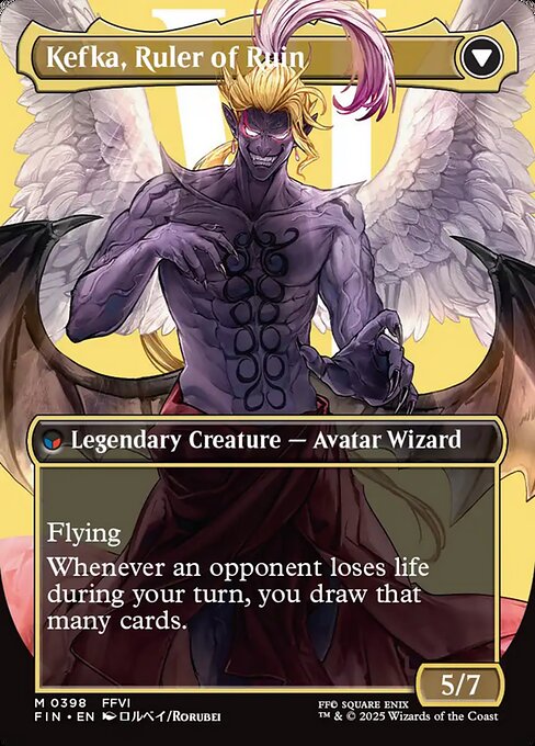 Kefka, Court Mage // Kefka, Ruler of Ruin — art by Rorubei