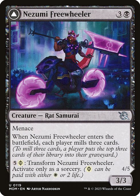 Nezumi Freewheeler // Hideous Fleshwheeler — art by Artur Nakhodkin