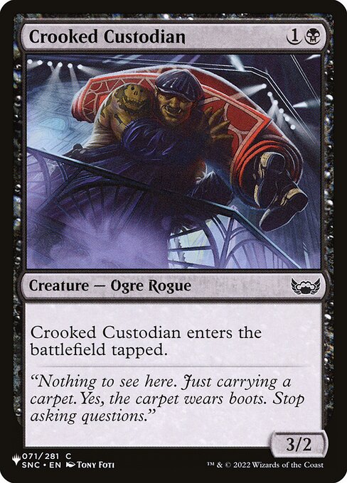 Crooked Custodian — art by Tony Foti