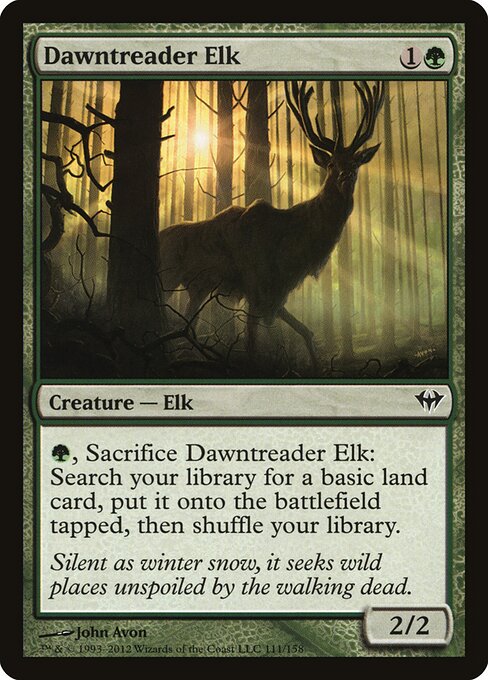 Dawntreader Elk — art by John Avon