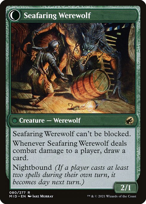 Suspicious Stowaway // Seafaring Werewolf — art by Jake Murray