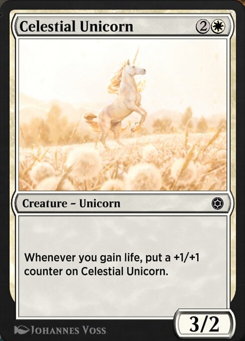 Celestial Unicorn — art by Johannes Voss