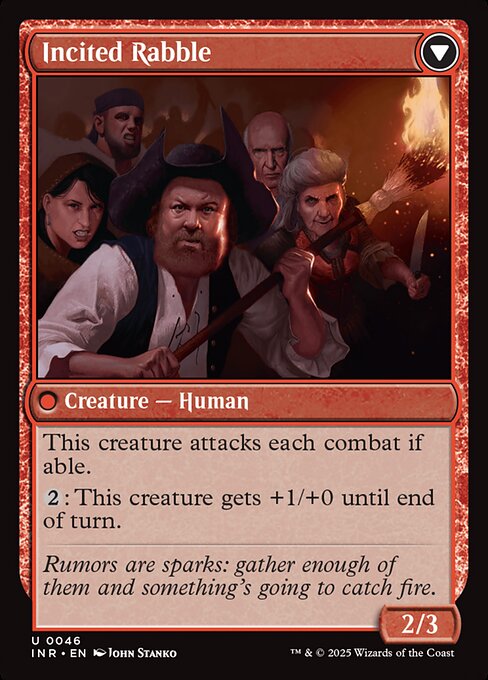 Town Gossipmonger // Incited Rabble — art by John Stanko
