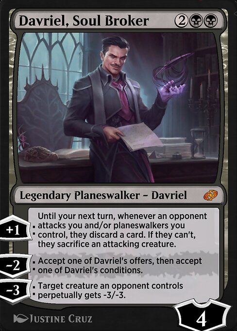 Davriel, Soul Broker — art by Justine Cruz
