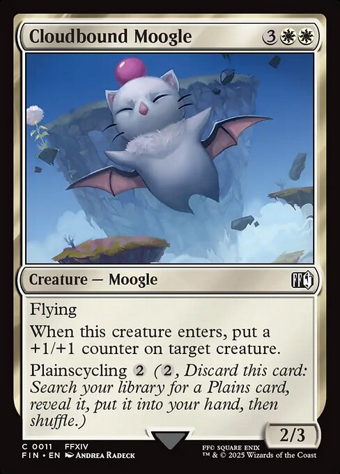 Cloudbound Moogle — art by Andrea Radeck