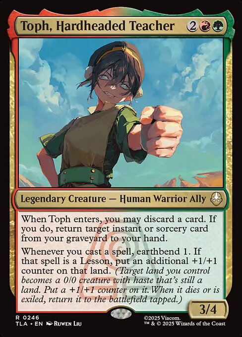 Toph, Hardheaded Teacher — art by Ruwen Liu
