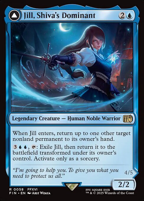 Jill, Shiva's Dominant // Shiva, Warden of Ice — art by Arif Wijaya