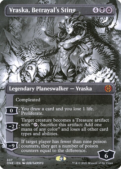 Vraska, Betrayal's Sting — art by Sansyu