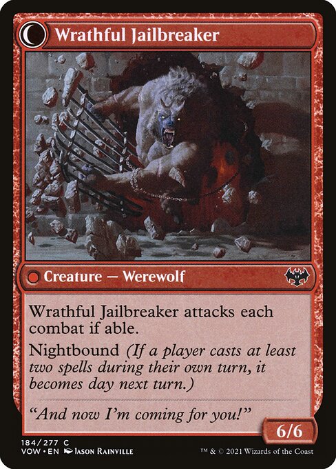 Weary Prisoner // Wrathful Jailbreaker — art by Jason Rainville