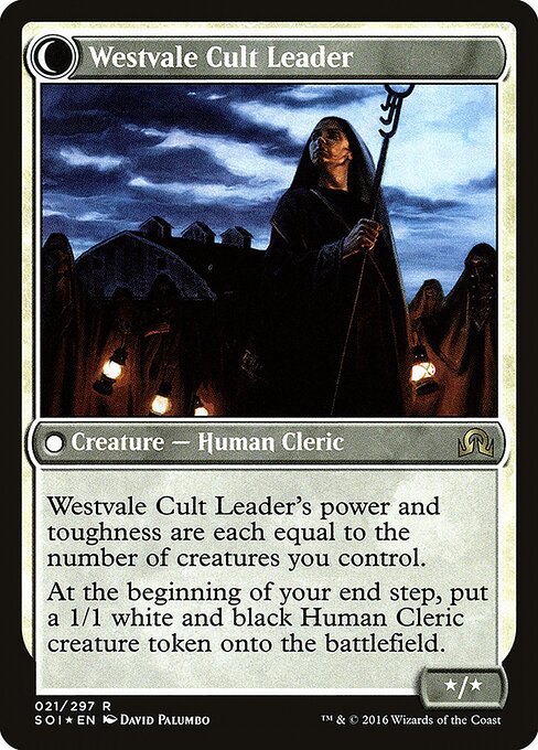 Hanweir Militia Captain // Westvale Cult Leader — art by David Palumbo