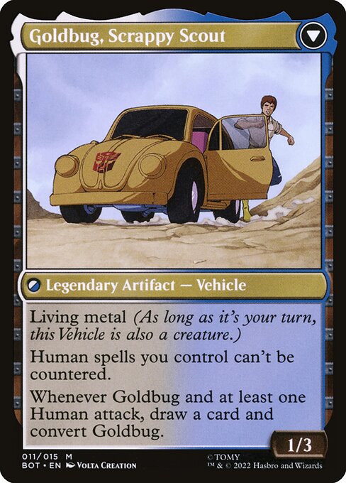Goldbug, Humanity's Ally // Goldbug, Scrappy Scout — art by Volta Creation