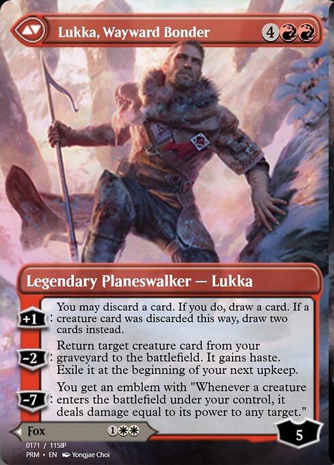 Mila, Crafty Companion // Lukka, Wayward Bonder — art by Yongjae Choi