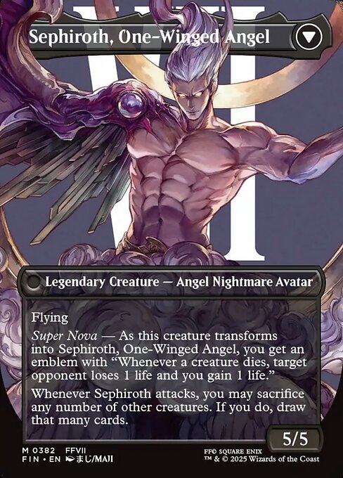 Sephiroth, Fabled SOLDIER // Sephiroth, One-Winged Angel — art by Maji