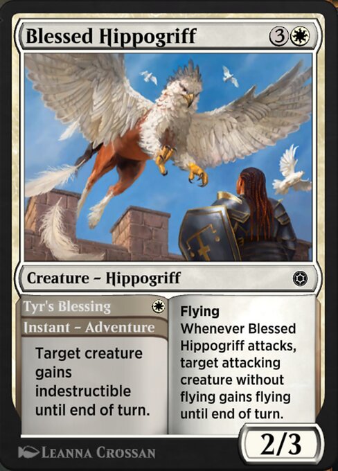 Blessed Hippogriff // Tyr's Blessing — art by Leanna Crossan