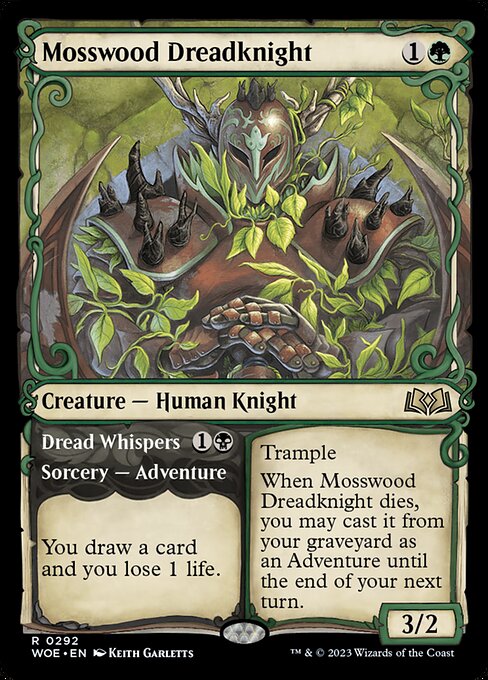 Mosswood Dreadknight // Dread Whispers — art by Keith Garletts
