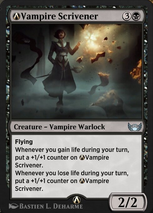 A-Vampire Scrivener — art by Bastien L. Deharme