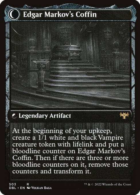 Edgar, Charmed Groom // Edgar Markov's Coffin — art by Volkan Baǵa