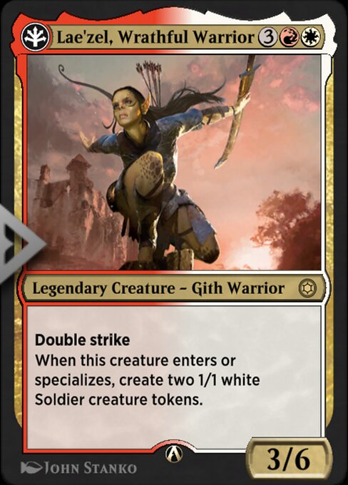 Lae'zel, Wrathful Warrior — art by John Stanko