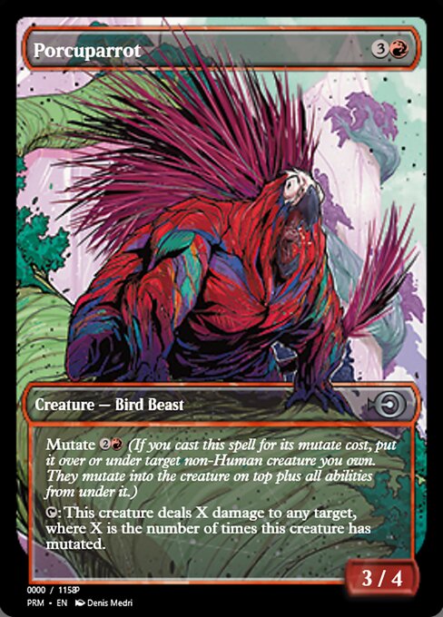 Porcuparrot — art by Denis Medri