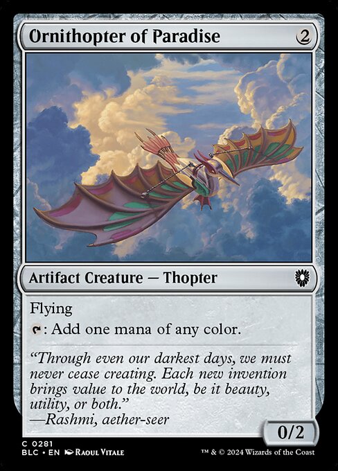 Ornithopter of Paradise — art by Raoul Vitale