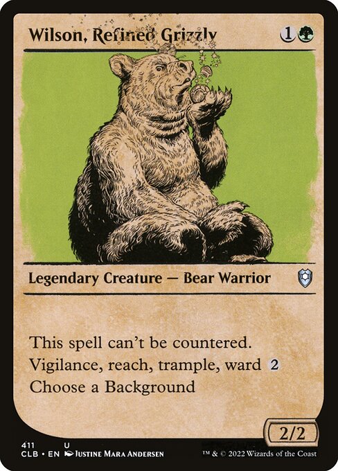 Wilson, Refined Grizzly — art by Justine Mara Andersen