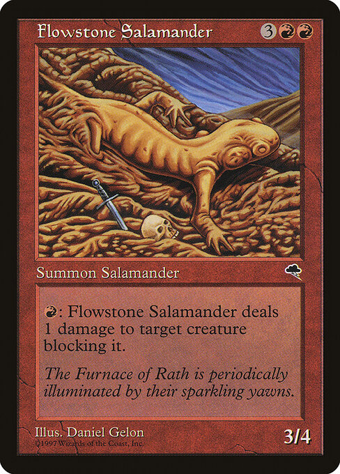 Flowstone Salamander — art by Daniel Gelon