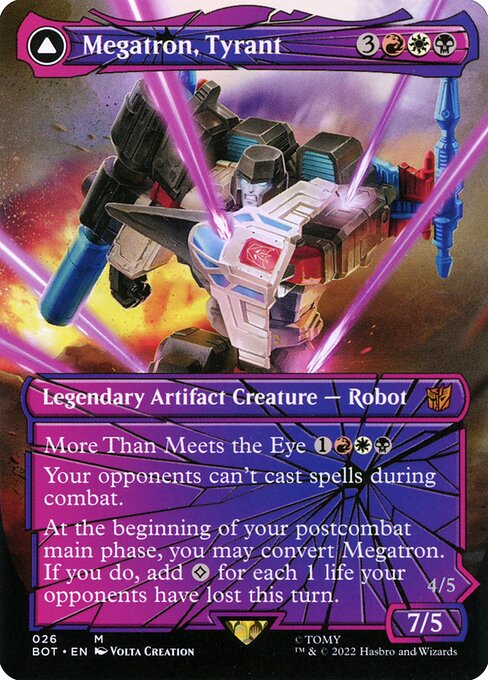 Megatron, Tyrant // Megatron, Destructive Force — art by Volta Creation