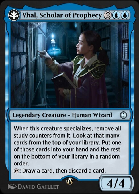 Vhal, Scholar of Prophecy — art by David Gaillet