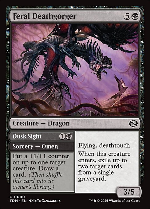 Feral Deathgorger // Dusk Sight — art by Loïc Canavaggia