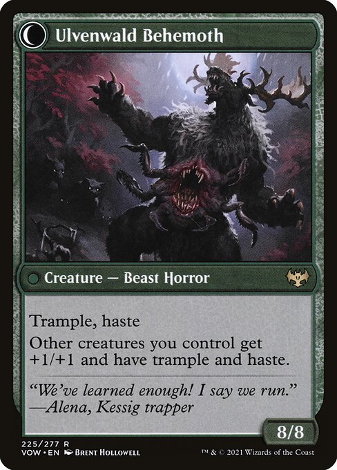 Ulvenwald Oddity // Ulvenwald Behemoth — art by Brent Hollowell