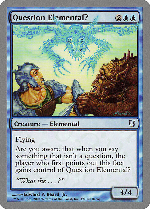 Question Elemental? — art by Edward P. Beard, Jr.