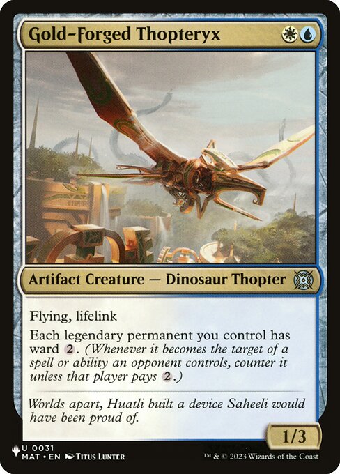 Gold-Forged Thopteryx — art by Titus Lunter